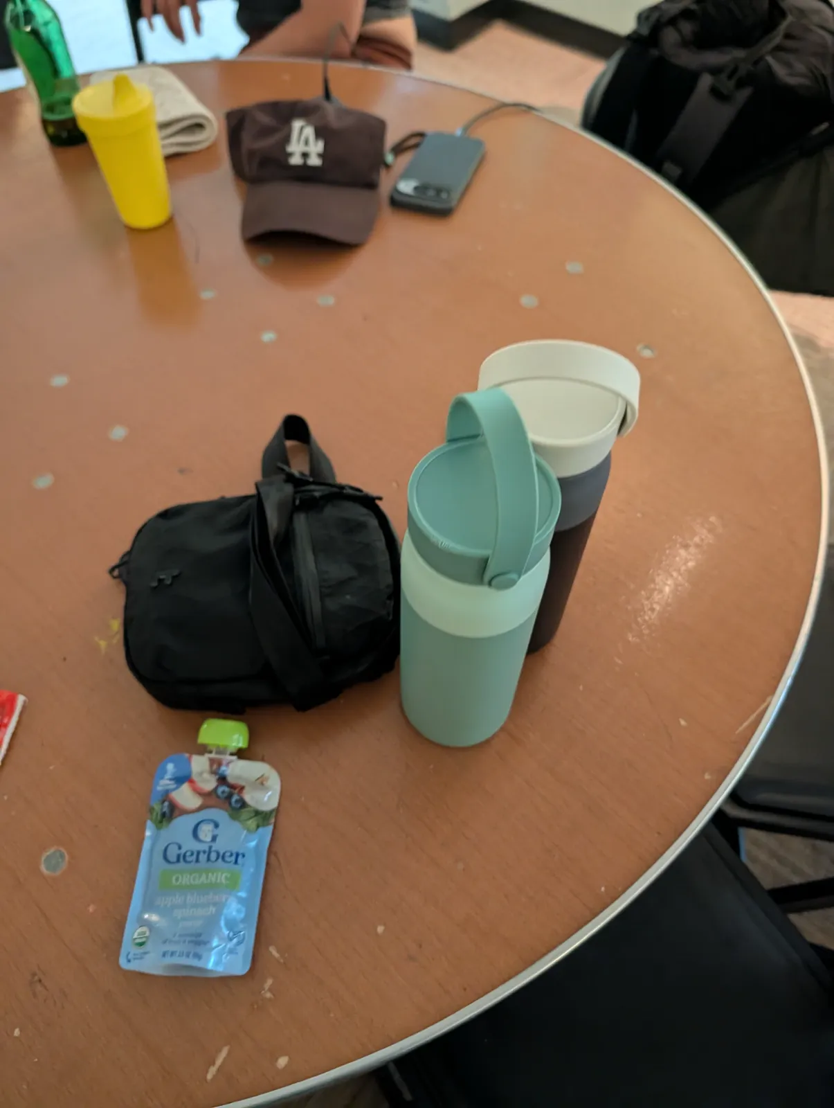 Table with drinks and snacks at Dino After Dark