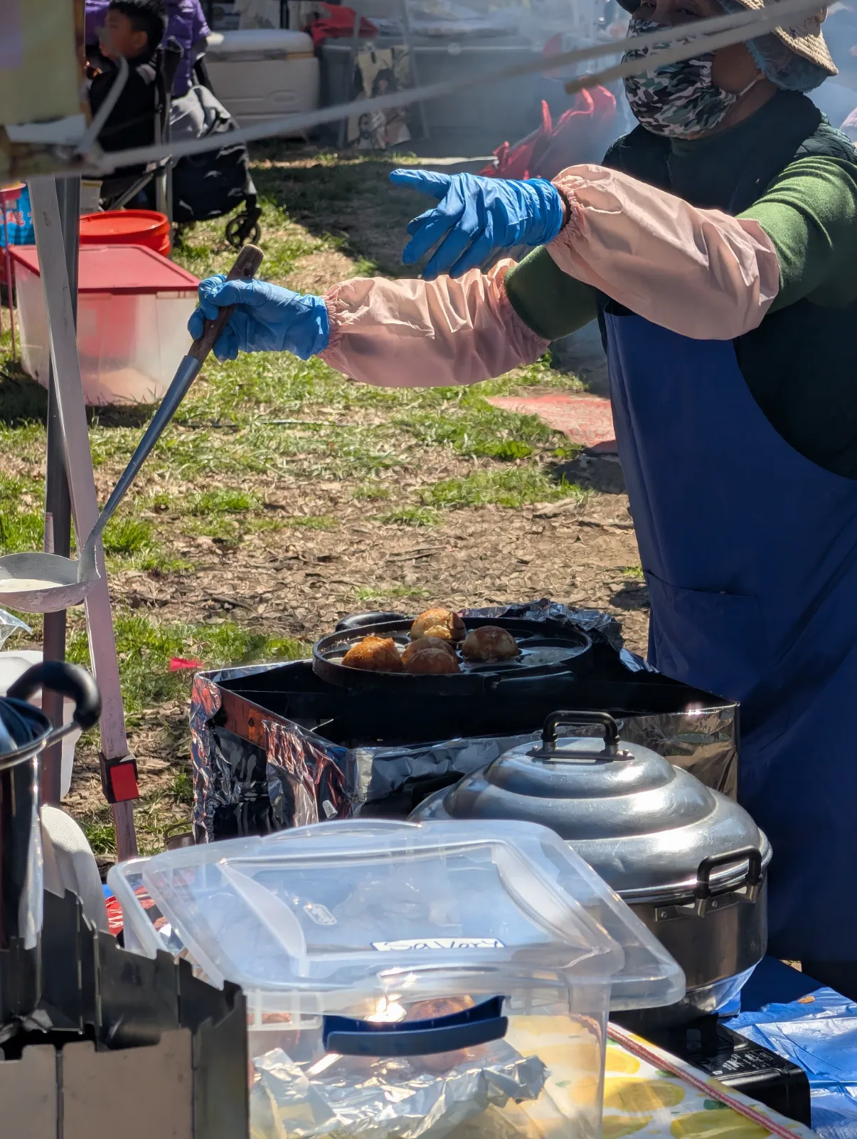 Num pachok being prepared at the market