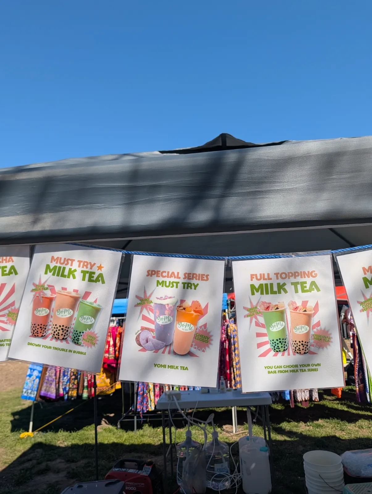 An array of colorful milk teas