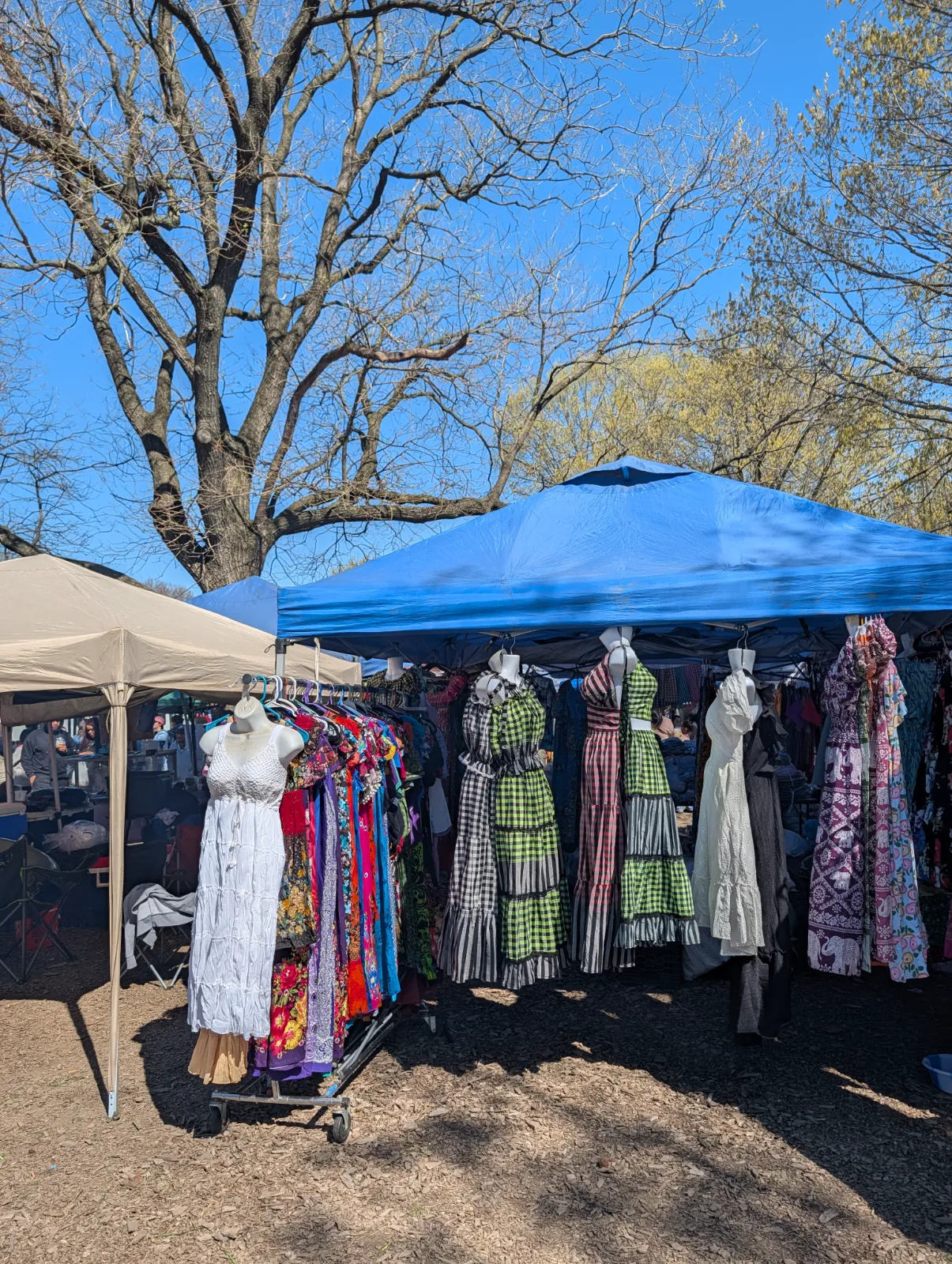 Traditional Southeast Asian inspired clothing on display