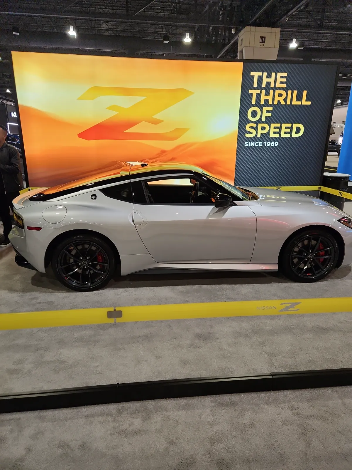 The Nissan Z sports car on display at the Philadelphia Auto Show