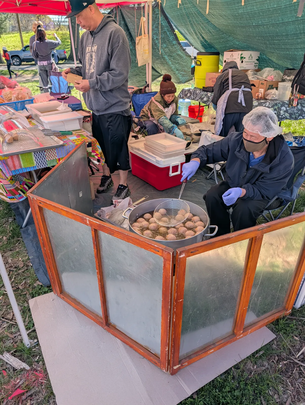 Num kroch and deep fried snacks