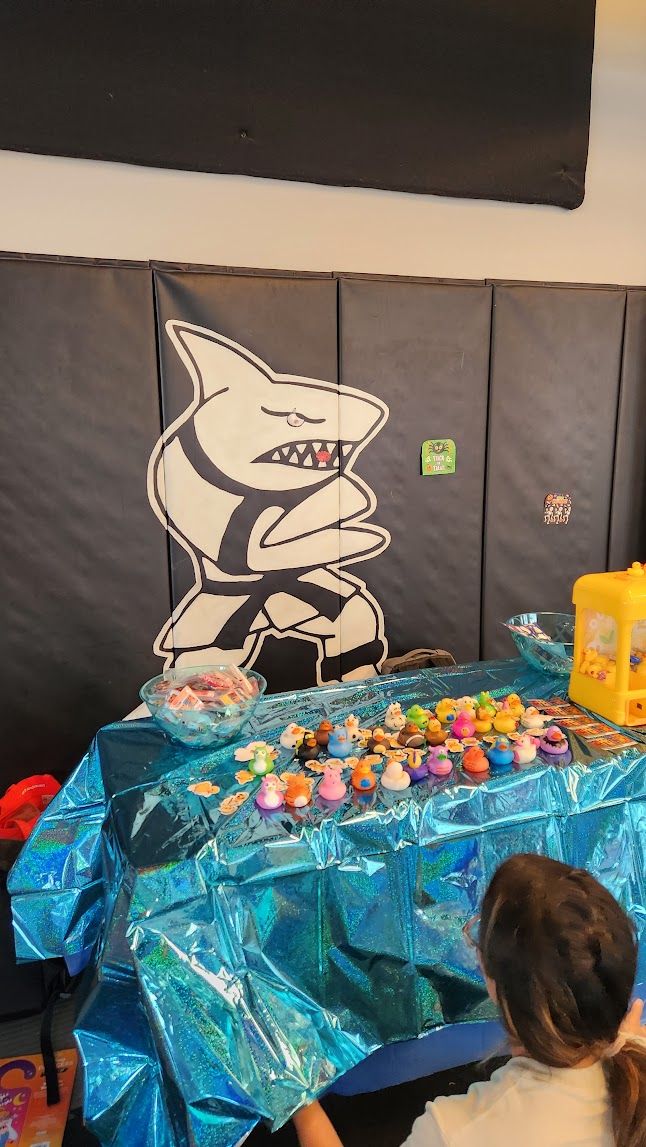 TinyJawns tabling at Action Karate Fairmount Halloween event