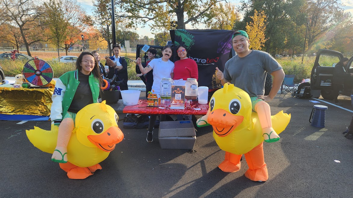 TinyJawns tabling with South Philly Sharetea at FDR Park Halloween event